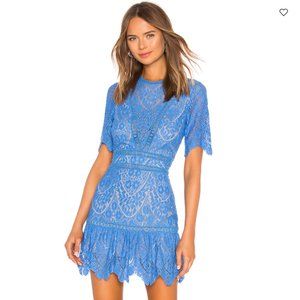 NWT Revolve SAYLOR Women's Darien Blue Lace Dress